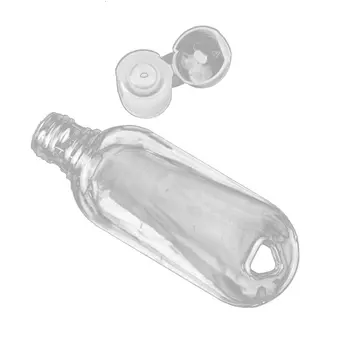 

50Ml Empty Alcohol Refillable Bottle With Hook Transparent Pvc Plastic Bottle Hand Sanitizer Bottle