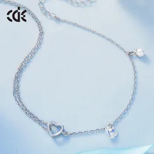 CDE honey Love ножной браслет женский 925 Серебряный Женский Кристалл день Южная Корея Универсальный свежий прохладный аксессуары кольцо на лодыжки подарок