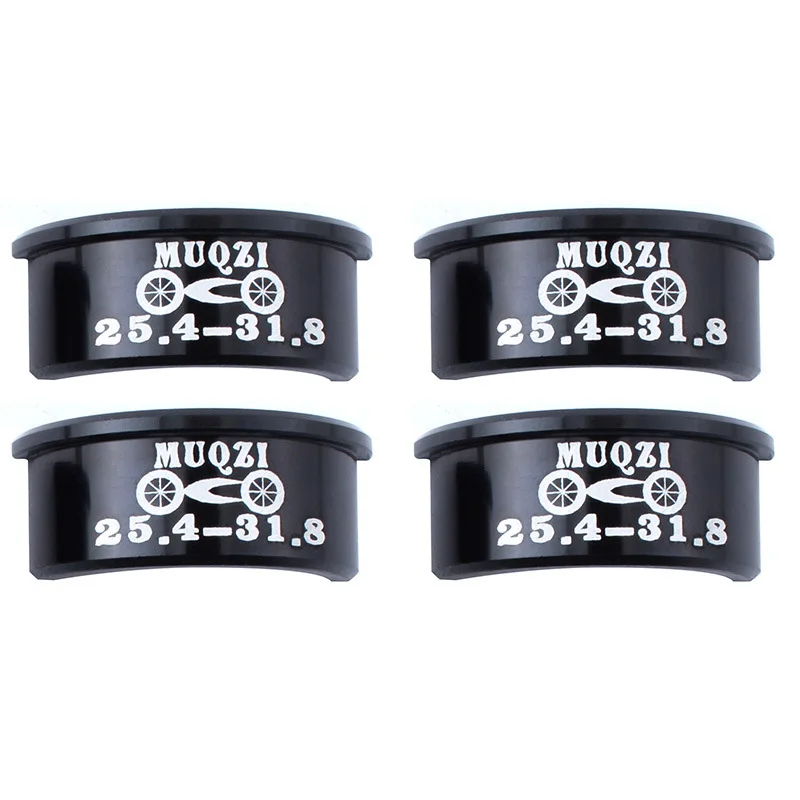 4pcs/set Handlebar Shim Bicycle Bike Handlebar Bar Shim Spacer Stem Reducer 25.4mm to 31.8mm