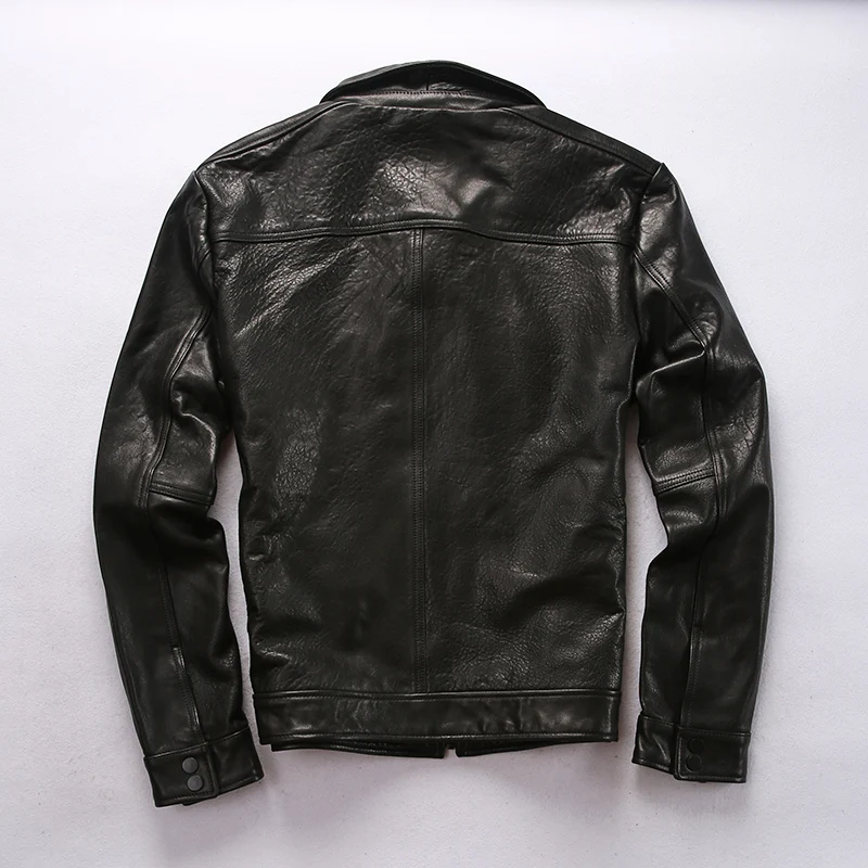 Discount AHPP Read Description! quality super warm genuine sheep skin leather jacket mens sheep leather coat