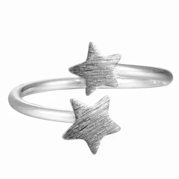 

925 Sterling Silver Star Rings for Women Jewelry Adjustable Finger Ring Engagement Rings JZ413
