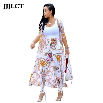 

Long-sleeved Printed Cloak Tights New and The United States 2019 Autumn and Winter Two-piece Elastic Waist Full