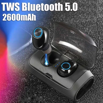 

TWS bluetooth 5.0 Wireless Earbuds HiFi Stereo Earphone Noise Cancelling Earbud Binaural Headset With 2600mah Charging Warehouse