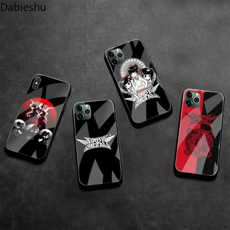 Babymetal Japanese girl idol металлический ремешок мягкий чехол для телефона закаленное