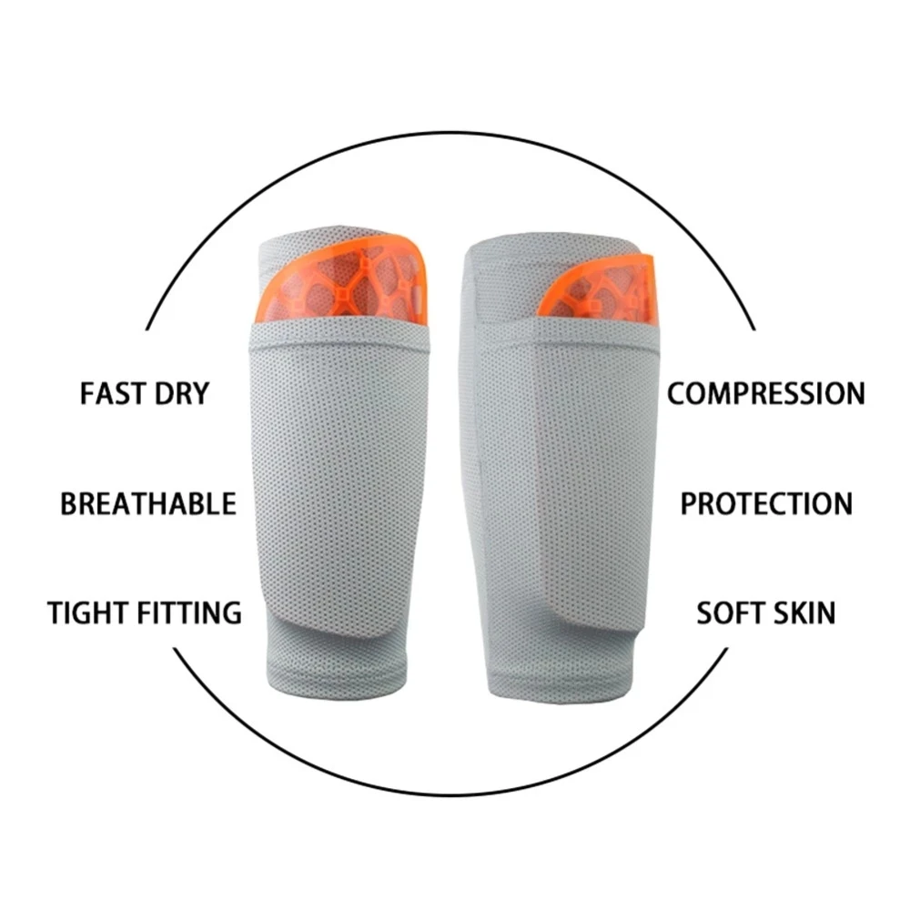 1Pair Soccer Protective Socks With Pocket Compression Calf Sleeves for Shin Pads Breathable Sport Shin Guard Holders Youth Adult