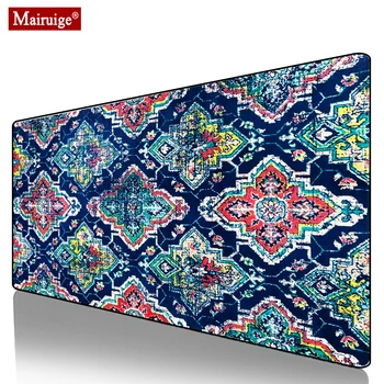 

Blue Persian Rug Moroccan Carpet Mouse Pad XXL Gamer Desk Mat Large Keyboard Pad Gaming MousePad 80x30cm for Laptop Table Pads