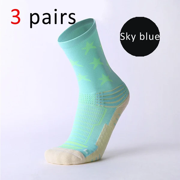 VERIDICAL professional compression socks pentagram breathable man short socks 3 pairs white thick non-slip meias masculino - Цвет: 7