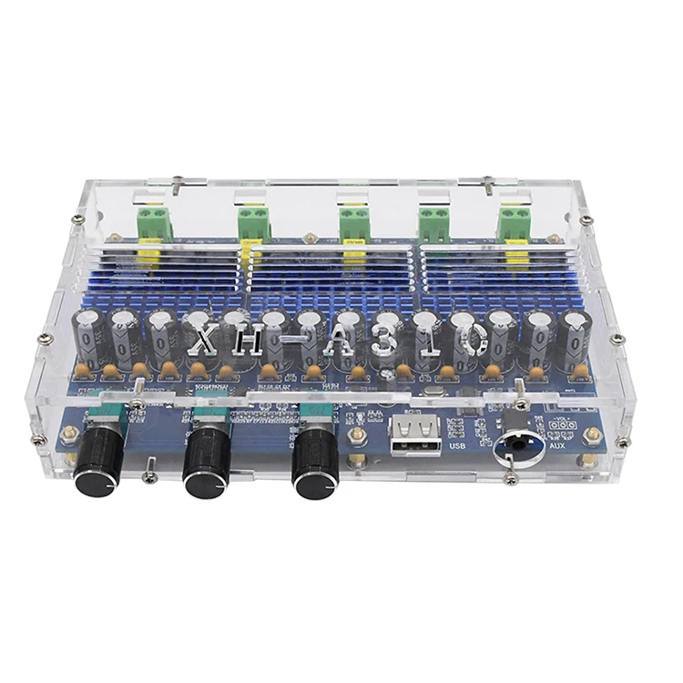 Tenghong Bluetooth 5.0 TDA3116D2 Digital Amplifier Board Four Channel Dual Stereo Bass 2*50W+2*100W Audio Subwoofer Amplifiers