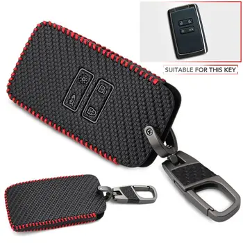 

Car Key Card Cover Case For Renault Leather Car Key Cover Case Holder For Koleos Kadjar Keychain Wallet Protector Holder L1