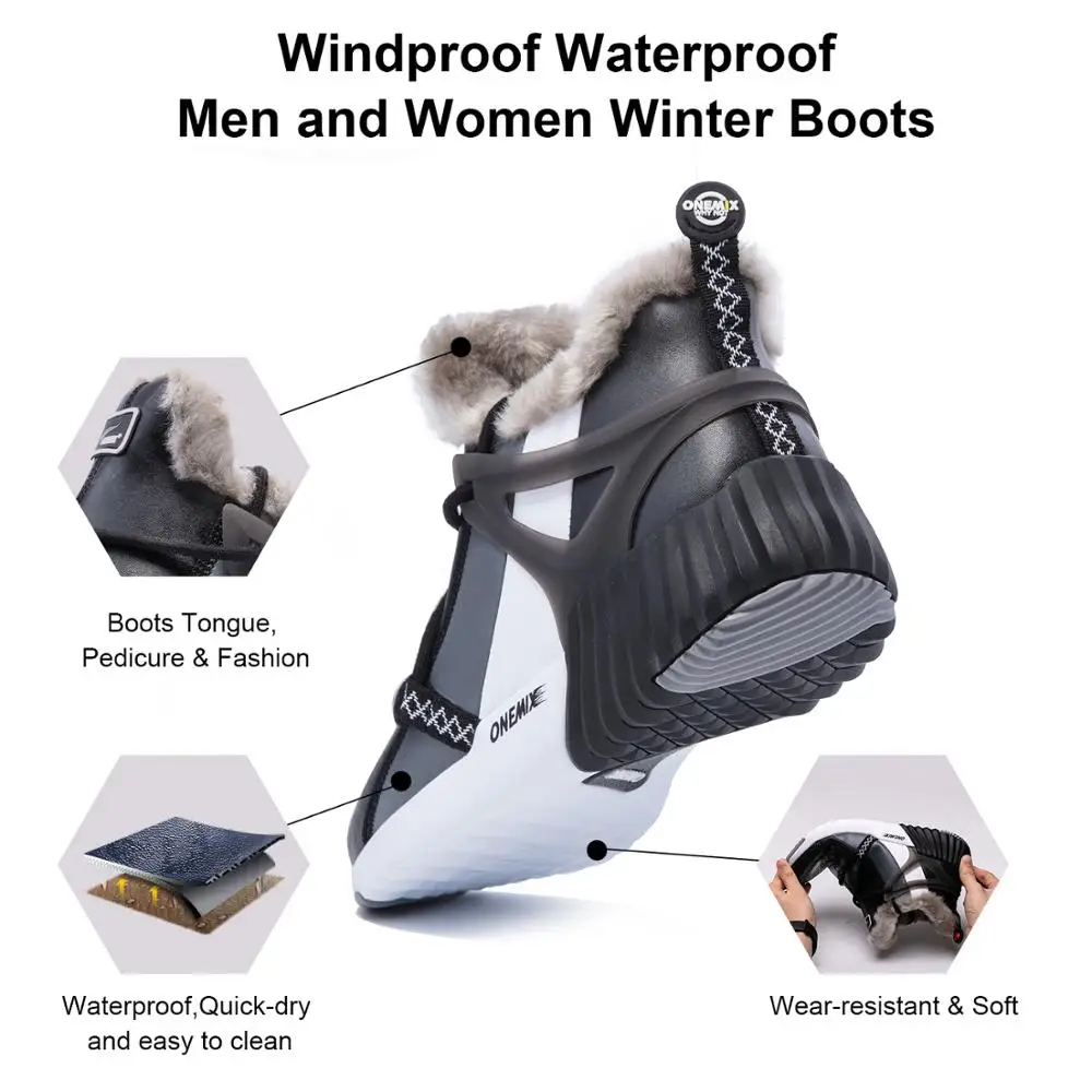 Preise ONEMIX Männer Wanderschuhe herren Schuhe Anti Slip Winter Berg Schnee Stiefel Komfortabel Warm Halten Outdoor Turnschuhe Für Männer Zu Fuß Trekking