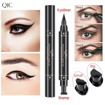 

2 In1 Eyeliner Stamp Liquid Eyeliner Pencil Makeup Stamps Seal Pen Stamp Eyeliner Pencil Waterproof Quick Dry Eyeliner