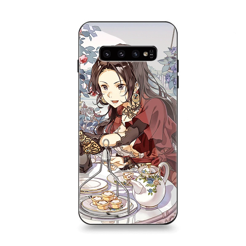 Чехол Стекло для samsung A70 A50 A30 A40 A20 A60 A10 S7 край S8 S9 S10 Plus Note 8 9 крышка Cattleya Бодлер фиолетовый Evergarden - Цвет: G8