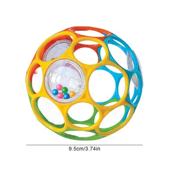Baby Ball Infant Toy - Educational Rattle Toy For 6 Month Old Easy-Grasp Interactive Tummy Time Baby Toy For Indoor Outdoor Boys 6