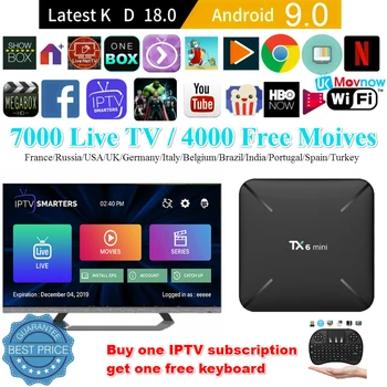 

Android TV Box 9.0 TTV Box 2G 16G TX6 Mini Allwinner H6 Quad core Support USB 3.0 2.4G WiFi 3D 4K Full HD H.265 100M Ethernet