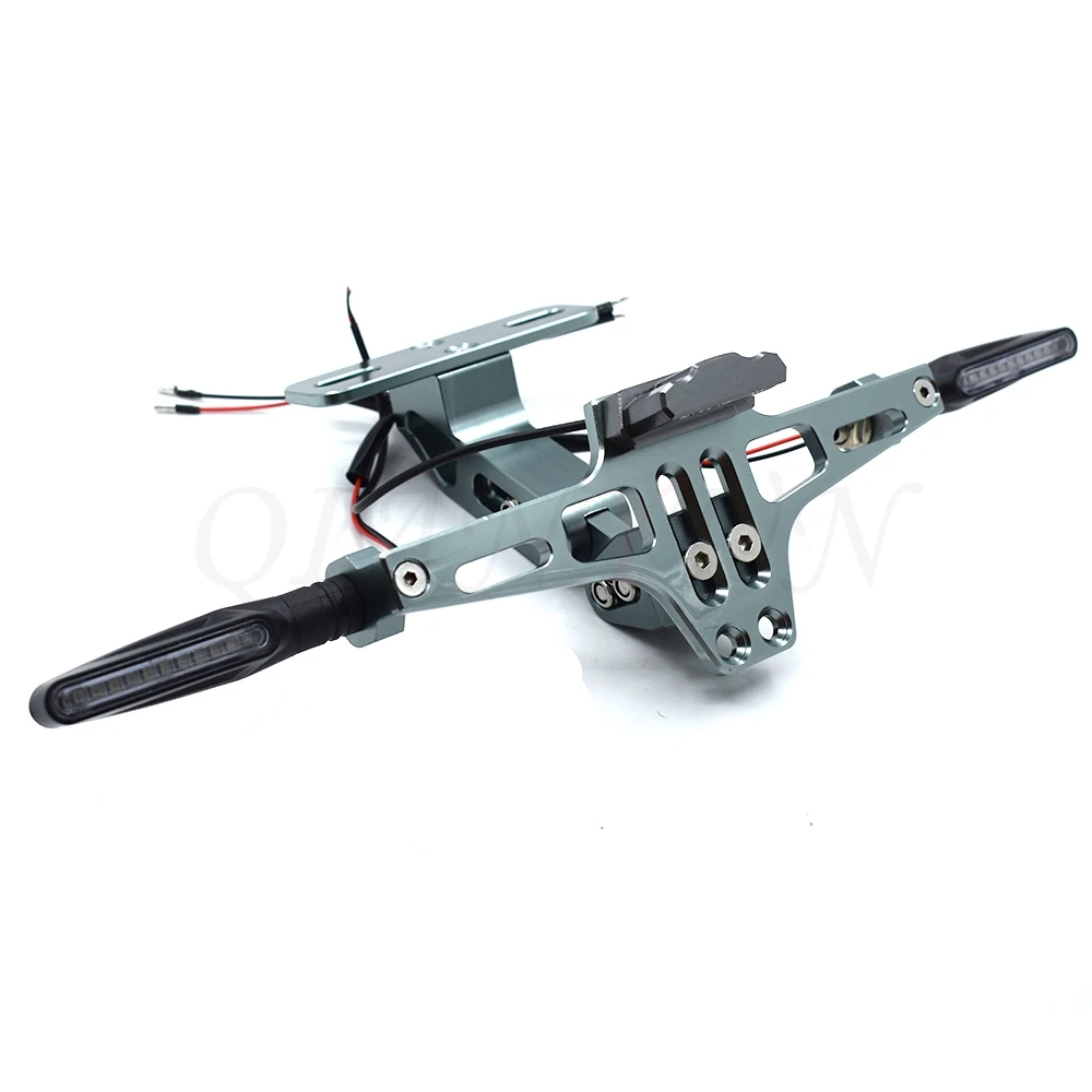 Красный Универсальный Мотоцикл Регулируемый Кронштейн номерного знака с Светодиодный индикатор для Triumph скорость TRIPLE ТИГР 1050/Спорт 800 XC/XCX/XR - Цвет: Красный