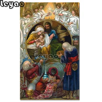 

DIY Diamond Photos of the Nativity of Christ,Full Diamond Painting Cross Stitch Kits Diamonds Embroidery Religious Home Decor