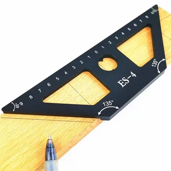 

45 degree scribe Woodworking Ruler Thick T-type Aluminum Alloy Measuring