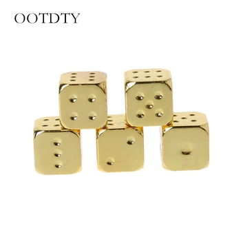 

5pcs 13mm Metal Dice Gold/Silver Solid Heavy Dice Bar Night Club Party Drinking DND Game Dice Table Game Accessories
