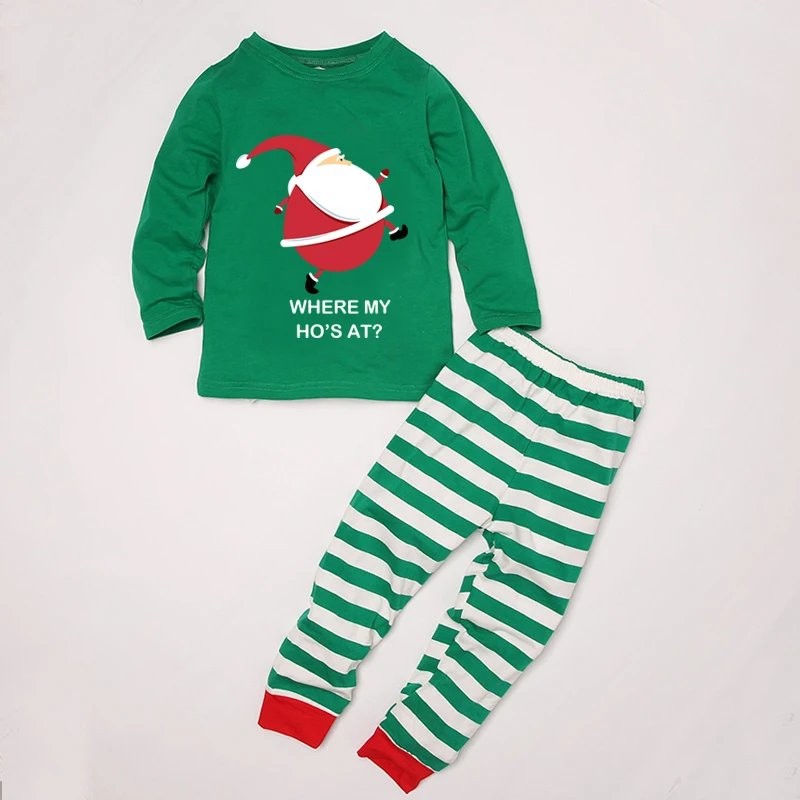 Патпат, где мой Хо? Забавные Семейные рождественские пижамы в полоску; зимняя Хлопковая пижама с эластичной резинкой на талии