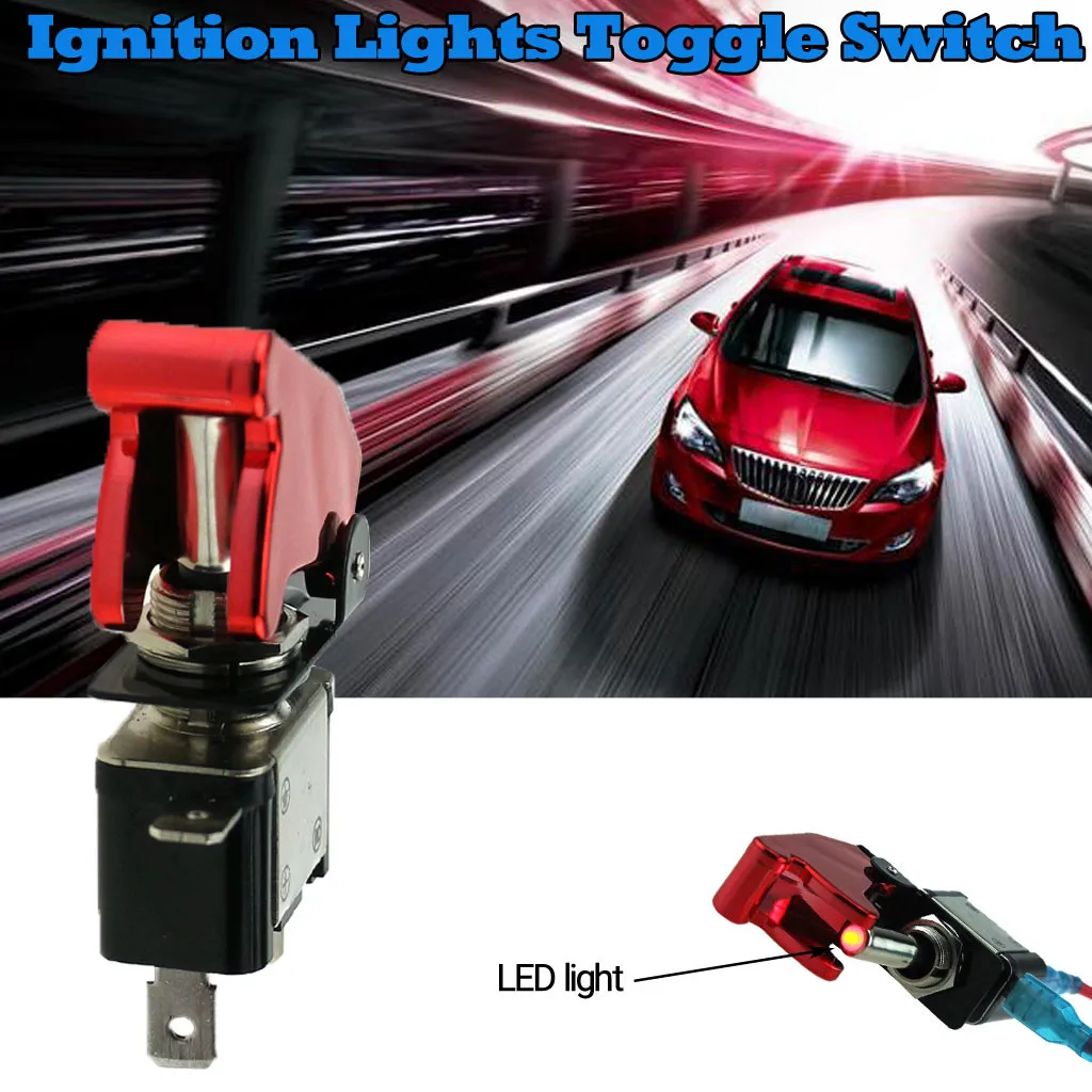 

2019 new ABS ignition light toggle switch carbon fiber 12V 20A240W racing truck car engine start