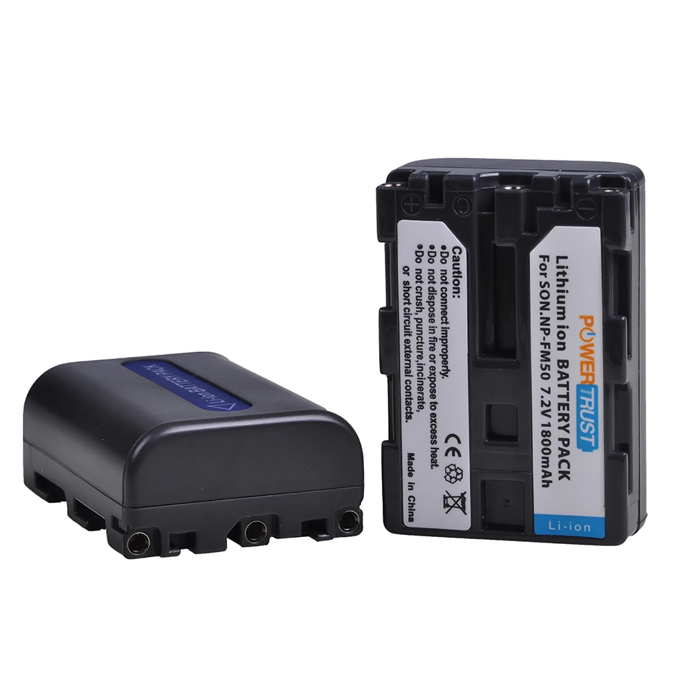 NP-FM50 Batteries and Dual Charger for Sony NP-FM30 NP-FM51 NP