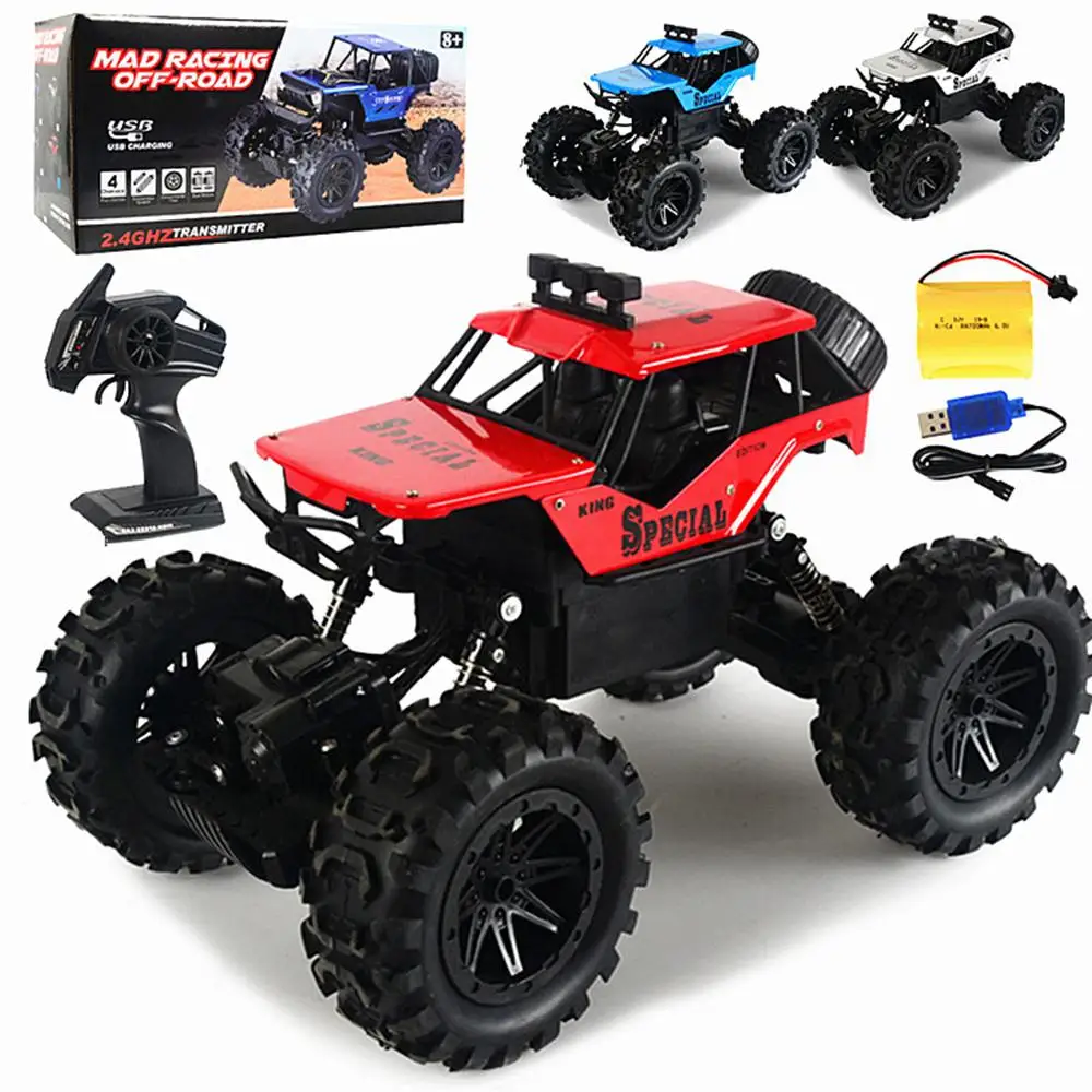 

30KM/H Rc Car 4WD 1/14 Scale 2.4G Radio Remote Control Drift Off Road Vehicle with Headlight Climbing RC Buggy For Children Gift