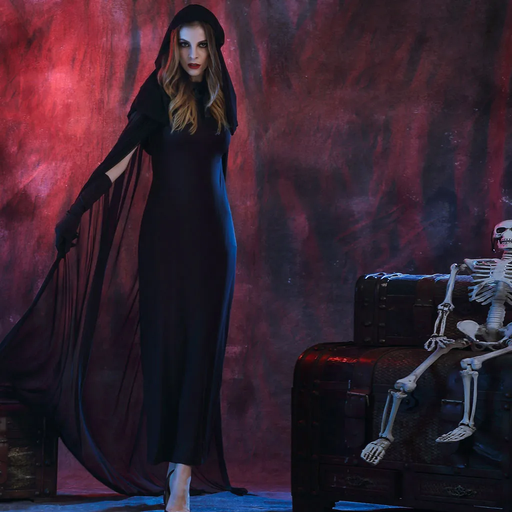 Женское длинное платье на Хэллоуин, костюм для косплея, винтажный костюм вампира, ужаса, невесты, темных душ, костюм дедпула, кошмар, Рождество#7