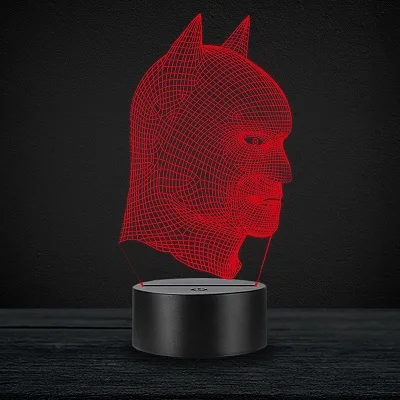 Batman2 3D Marvel Ночной светильник светодиодный Luminaria настольная лампа супер герой фигура USB светильник ing вечерние друзья подарок капитан Железный человек Мститель JQ - Испускаемый цвет: Batman2