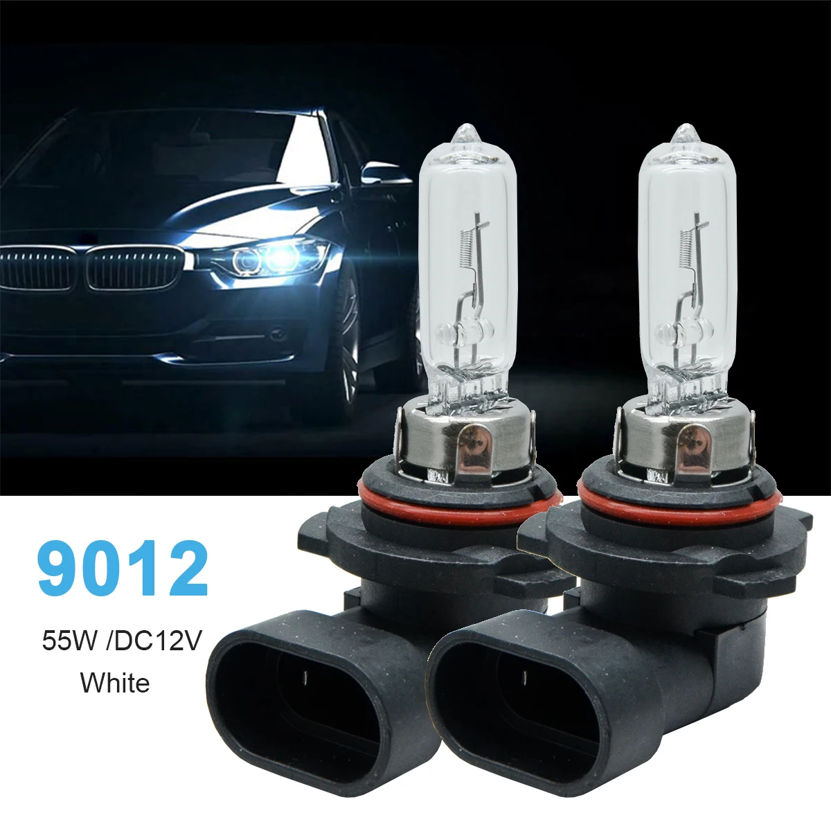 

9012 HIR2 PX22D 12V 55W Car HeadLight Bulb Clear Halogen Headlamp Light Bulbs