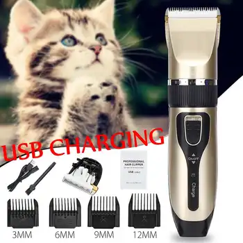 

Pet Cat Dog Clipper Grooming Trimmer Cat Cutter USB Rechargeable Hair Trimmer Animal Grooming Clippers Hair Cutter Machine