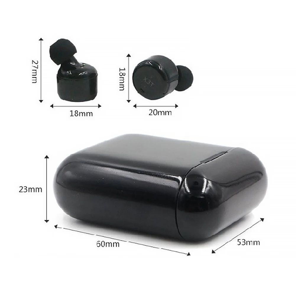 X3T Wireless Bluetooth 4.2 Headset Earphone wtih Charger Box Bass X1t X2T Upgraded for iPhone Android