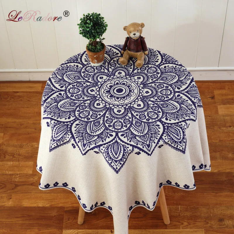 Скатерть LeRadore в средиземноморском стиле хлопковая льняная крышка стола