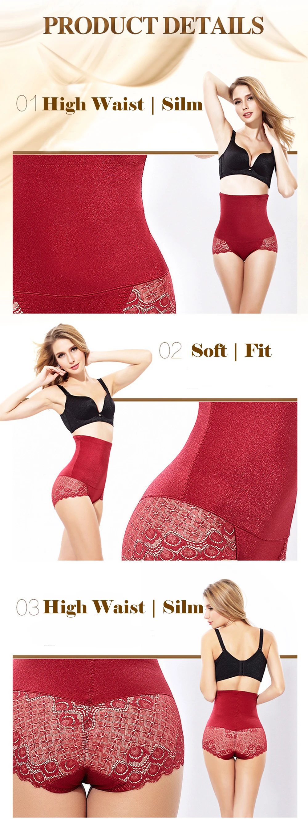 Women High Waist Briefs Underwear Shapewear Panty Body Shaper Control Slim Tummy Plus XXXL