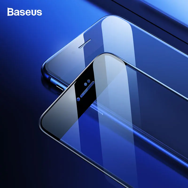 Baseus 2 шт протектор экрана для iPhone 7 8 Plus 0,23 мм анти-писк полное покрытие 3D защитное закаленное стекло Flim для iPhone 7 8