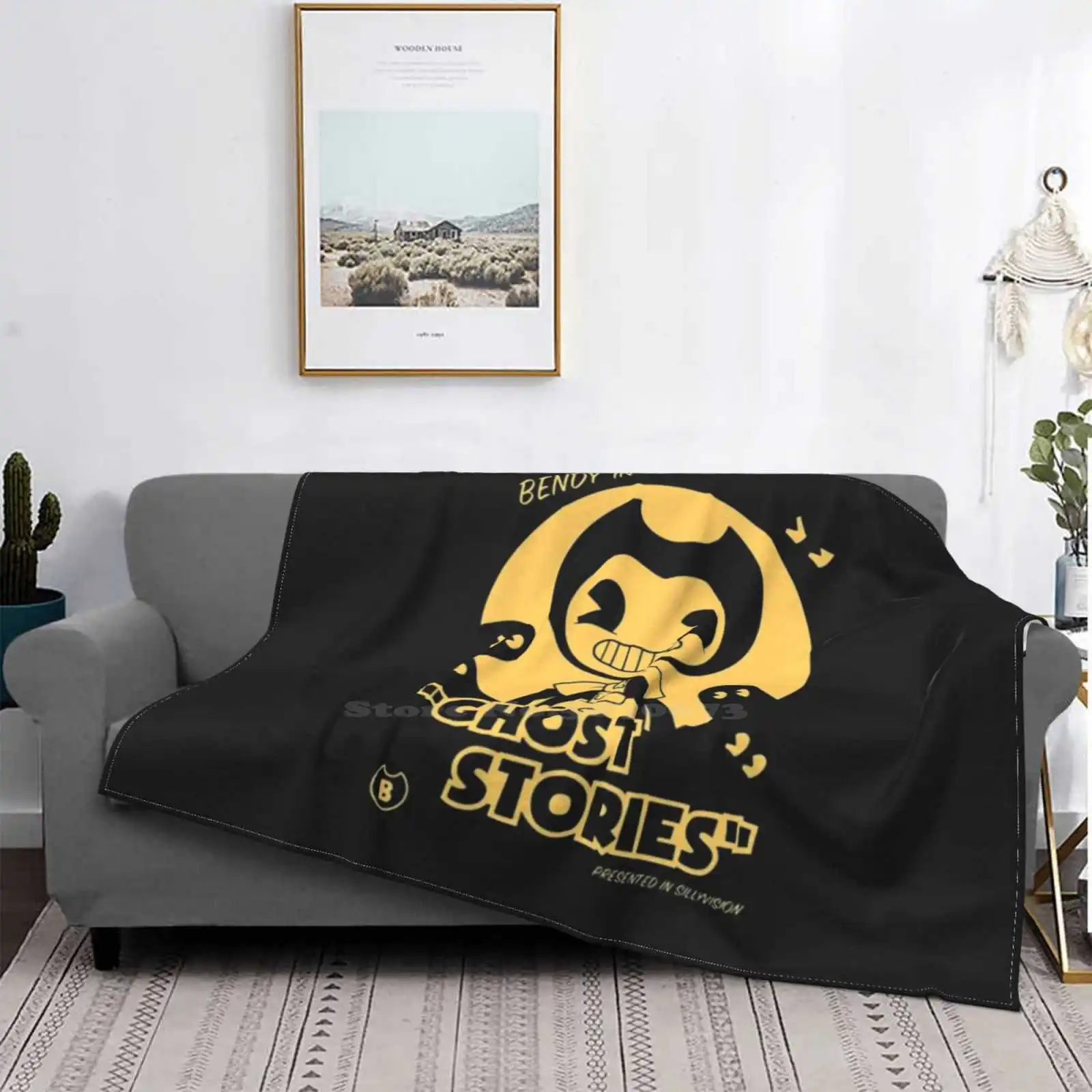 Bendy In Ghost Stories Design Creativo Confortevole Coperta Di Flanella Calda Bendy In Ghost Stories Bendy Game Alice Angel Yard