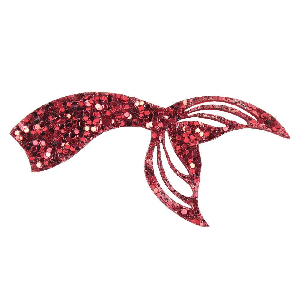 David accessories 20 шт./лот 5,5*3 см Лоскутная блестящая Русалка патч подвеска «сделай сам» с бантом Сумка Материал, украшение дома, 20Yc7651