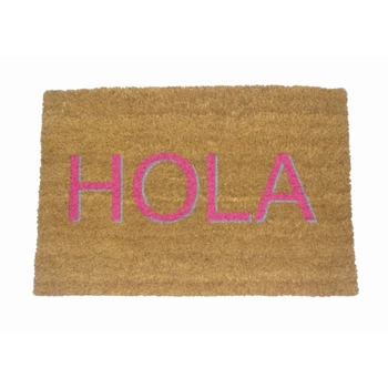 

Koko Doormats Doormat Home Entrance Original and Fun Coconut fiber with Baseman PVC non-slip, 40x60 cm. Pink Hello