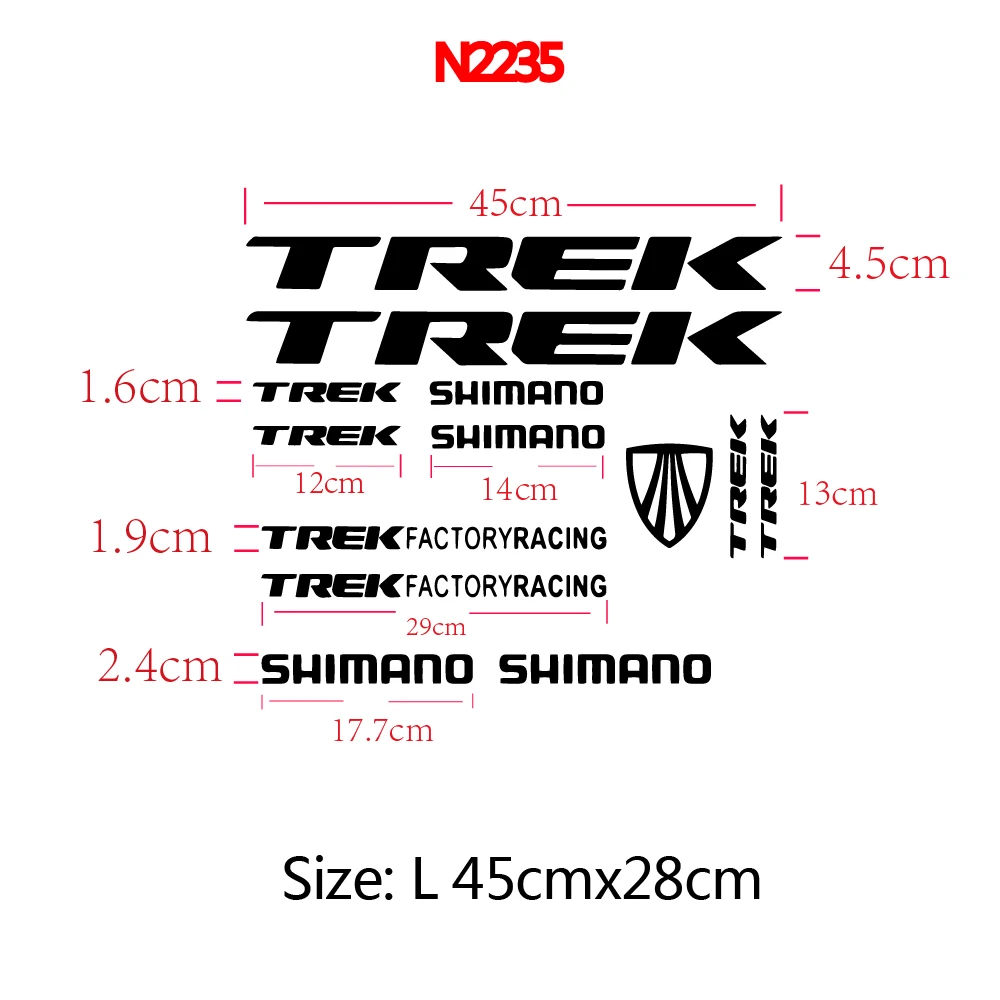 Transparent Trek Vinyl Bike Stickers 
