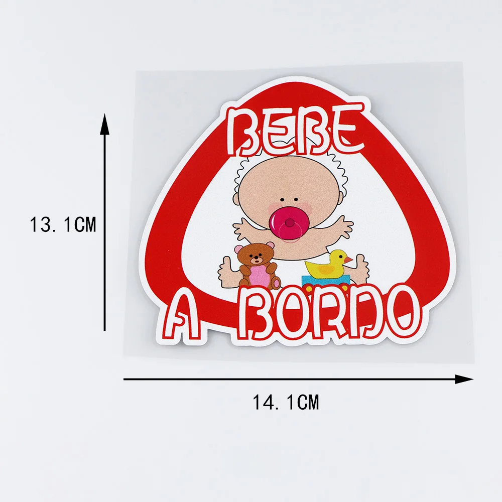 YOJA 14 1 х13 см Милая мультяшная Автомобильная наклейка BEBE A Board Предупреждение ющие