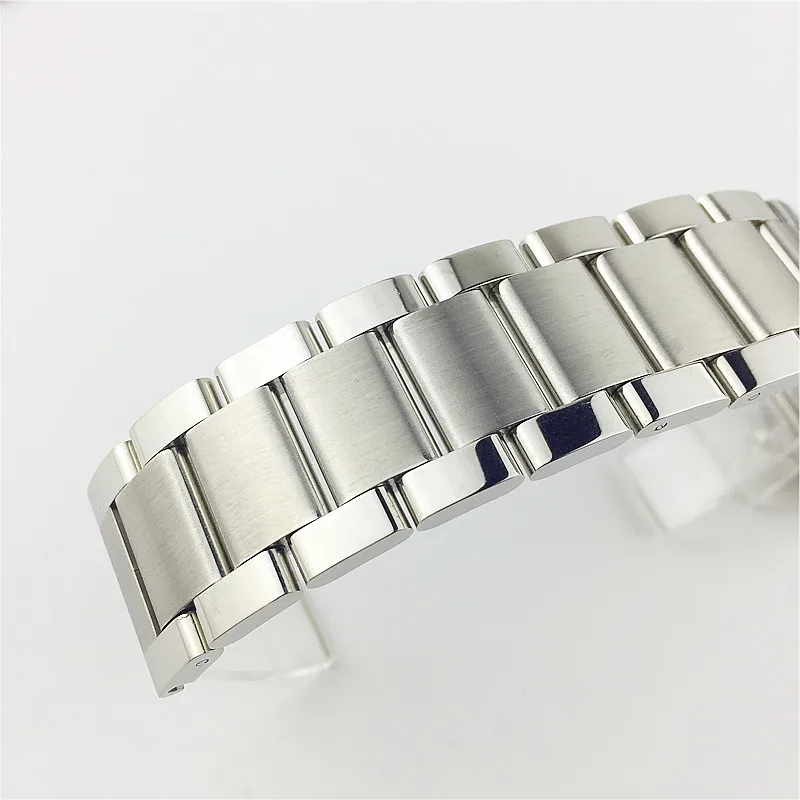 

Wanbao san zhu stainless steel watch band folding clasps matte applicable hand pulling switch watch band between sand 16-26 size