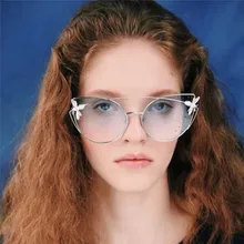 Очки женские новые солнцезащитные очки Украшенные пчелами женские солнцезащитные очки кошачий глаз прозрачные солнцезащитные очки#7096