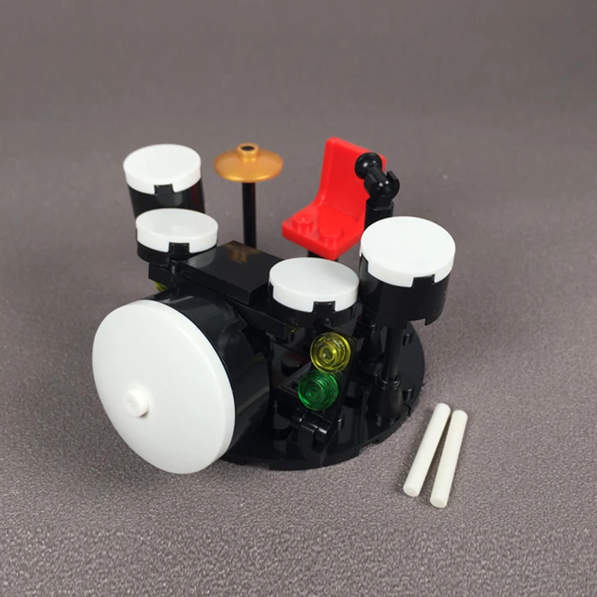 Single Legoings City Figure Accessories Building Block Rock Music Instrument Drum MOC Accessories Brick DIY Children's Toy Gift (3)