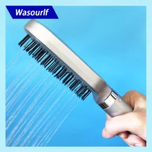 Wasourlf Oxygenics расческа, насадка для душа, повышающая давление, квадратная ручная душевая щетка для ванной комнаты, абс пластиковая щетка для чистки волос для ванны