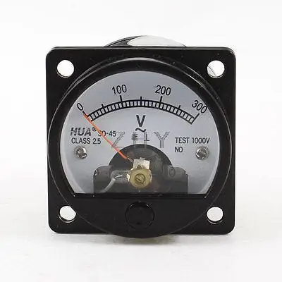 

AC 0-300V Fine Tuning Dial Panel Analog Voltage Meter Voltmeter Black