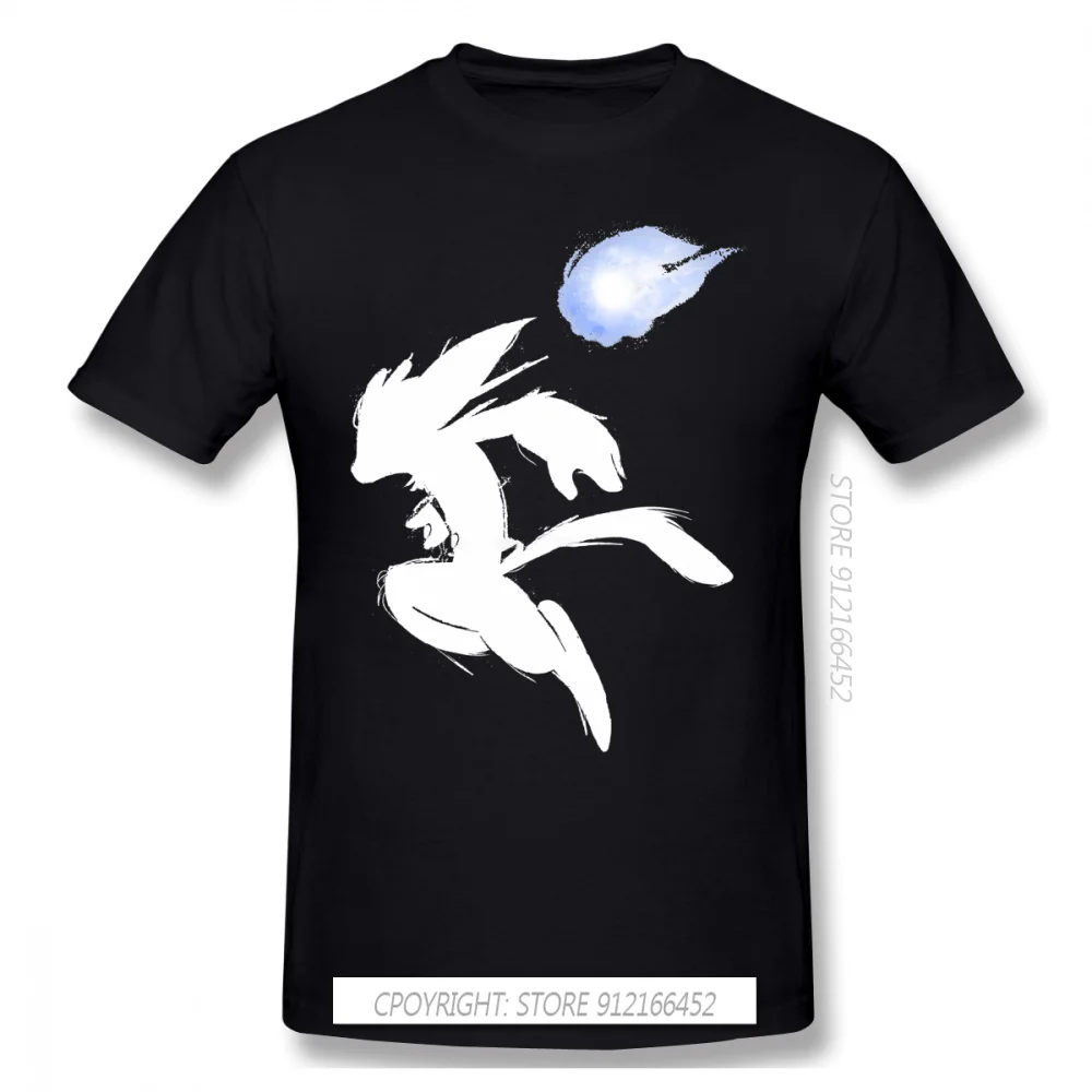 Men Anime Ori And The Will Of The Wisps Platform-Adventure Metroidania Game T-Shirt Run Away 100% Cotton Tees Harajuku Tshirt