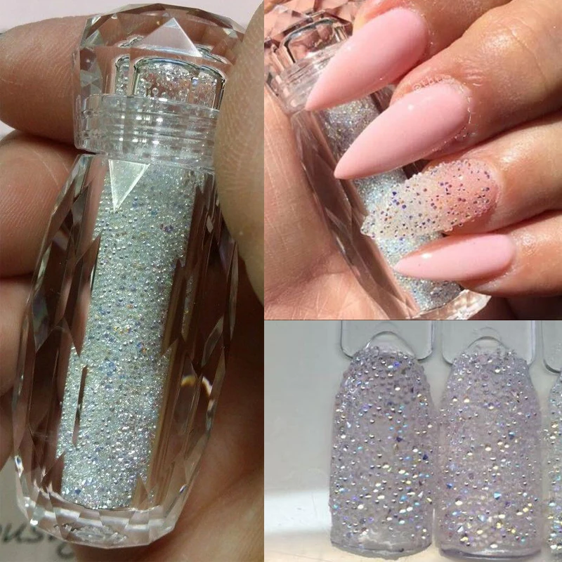 Hot Seller Rhinestone Nail-Caviar Crystal Gems Zircon Micro Beads DIY 10style mlKEO6Mnm