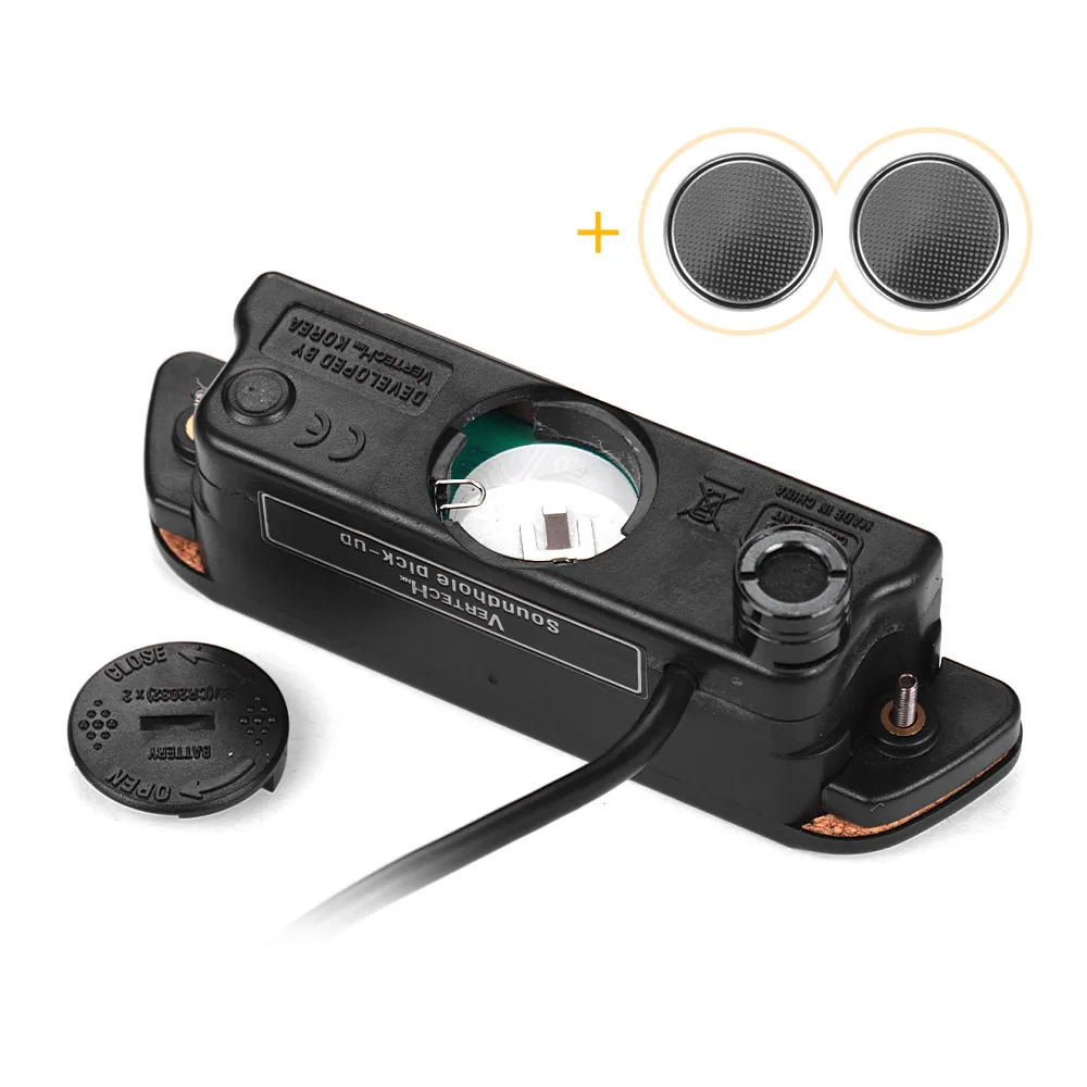 

Hot New Guitar Soundhole Pickup Transducer + Microphone Dual Pick-up System withVolume Control Guitar Parts