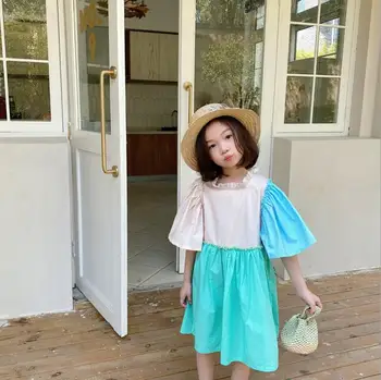 

2020 Hot Selling Baby Girls Patchwork Dress Summer Kids Girls Dresses 2-7 Years