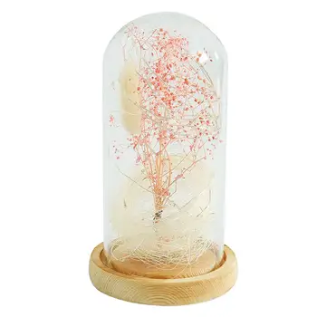 

Christmas Decoration Led Table Lamp Gypsophila Glass Jar Night Light Festival Gift For Birthday Party Wedding