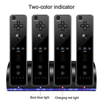 

New 4 x 2800mah Battery + Quad 4 Charger Dock Station Kit for Wii Remote Joystick Controller for wii gamepad charger